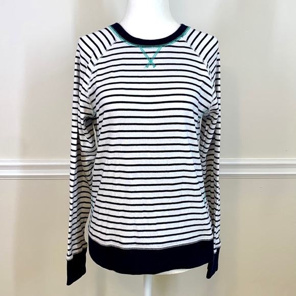 EDDIE BAUER Breton Maritime Striped Sweater S - Picture 1 of 12